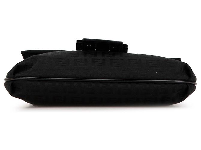Fendi Schwarze Zucchino Canvas Umhängetasche - Ansicht 3