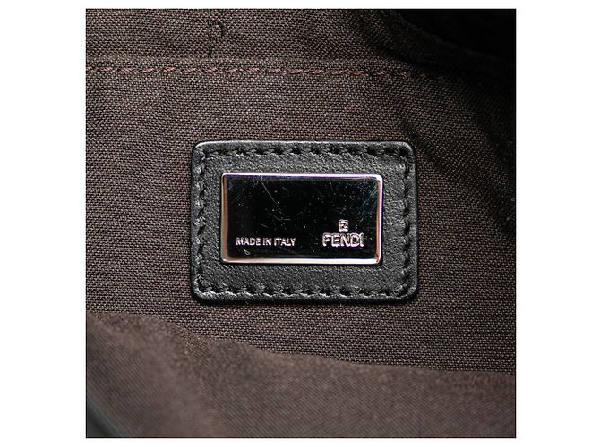 Fendi Schwarze Zucchino Canvas Umhängetasche - Ansicht 5