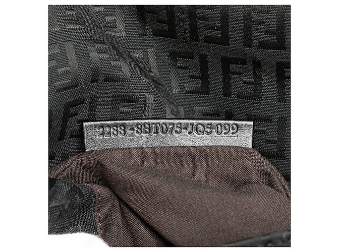 Fendi Schwarze Zucchino Canvas Umhängetasche - Ansicht 6
