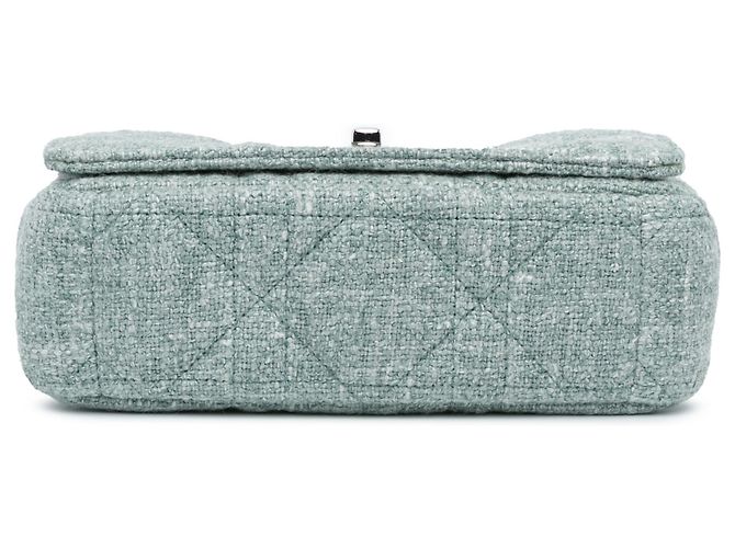 Bolso Caro Macrocannage en tweed verde pequeño de Dior Verde claro - vista 3