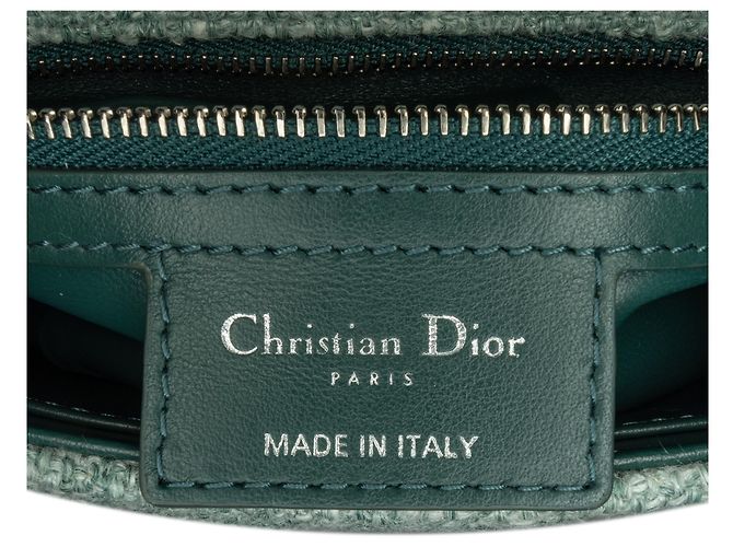 Bolso Caro Macrocannage en tweed verde pequeño de Dior Verde claro - vista 5