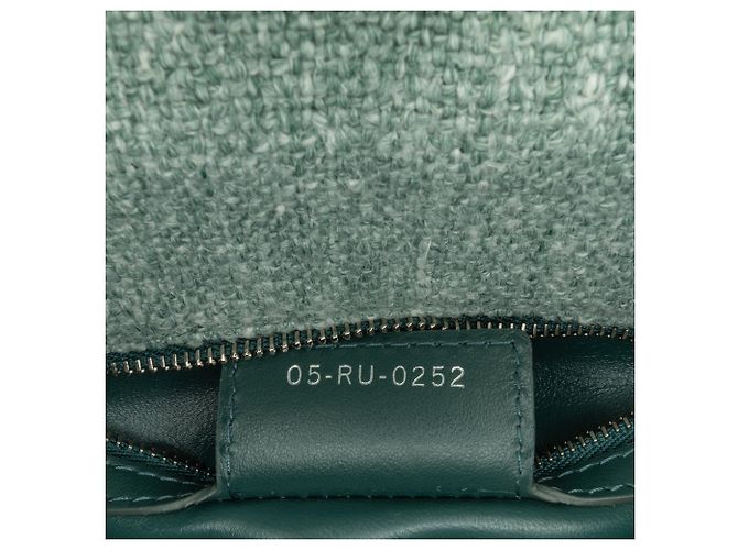 Bolso Caro Macrocannage en tweed verde pequeño de Dior Verde claro - vista 6