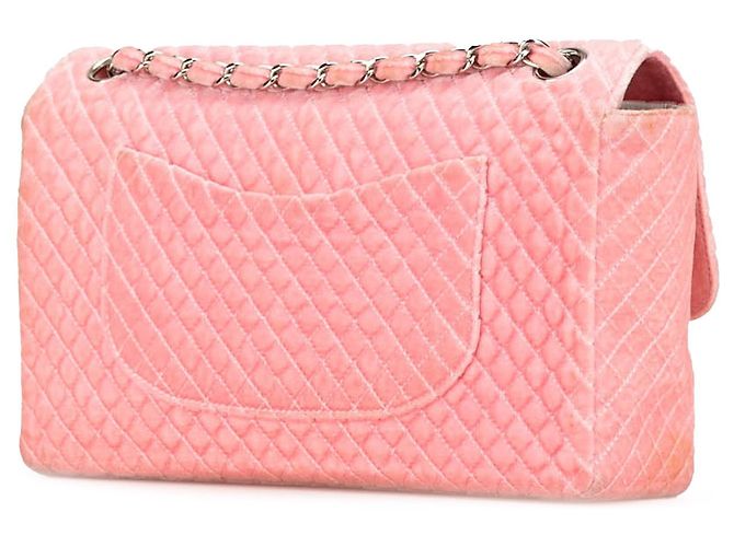 Chanel Rosa Medio Velluto Micro Trapuntato CC Flap - vista 2