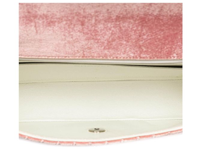 Chanel Rosa Medio Velluto Micro Trapuntato CC Flap - vista 4