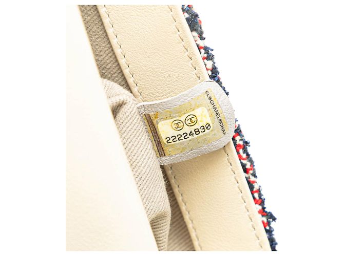 Chanel Blau Mini Rechteckige Tweed Einfache Klappe Roh - Ansicht 6