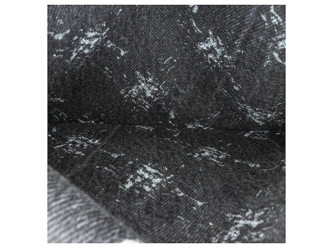 Chanel Nero Medio Denim Doppio Flap - vista 6