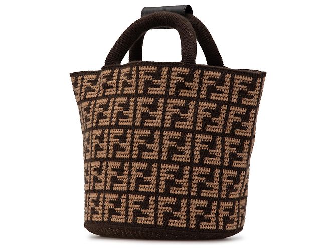 Fendi Braune Zucca Cashmere Einkaufstasche - Ansicht 2