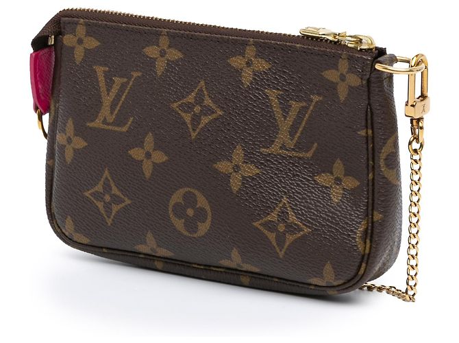 Mini Pochette Accessori Animazione di Natale Louis Vuitton con orsi marroni in monogramma sugli sci Marrone - vista 2