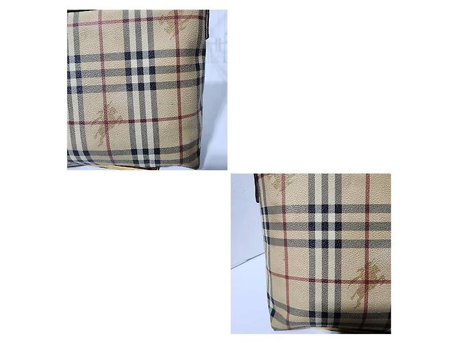 Borsa a tracolla Burberry Haymarket Check marrone/beige - vista 6