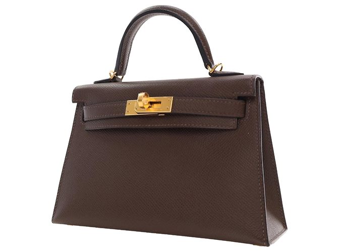Hermès Mini Kelly Sellier II 20 in Epsom marrone Marrone scuro - vista 10