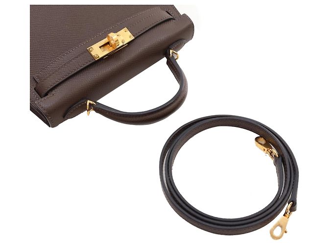Hermès Mini Kelly Sellier II 20 in Epsom marrone Marrone scuro - vista 14