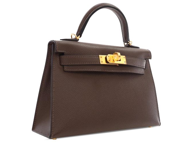 Hermès Mini Kelly Sellier II 20 in Epsom marrone Marrone scuro - vista 2