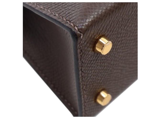Hermès Mini Kelly Sellier II 20 in Epsom marrone Marrone scuro - vista 9