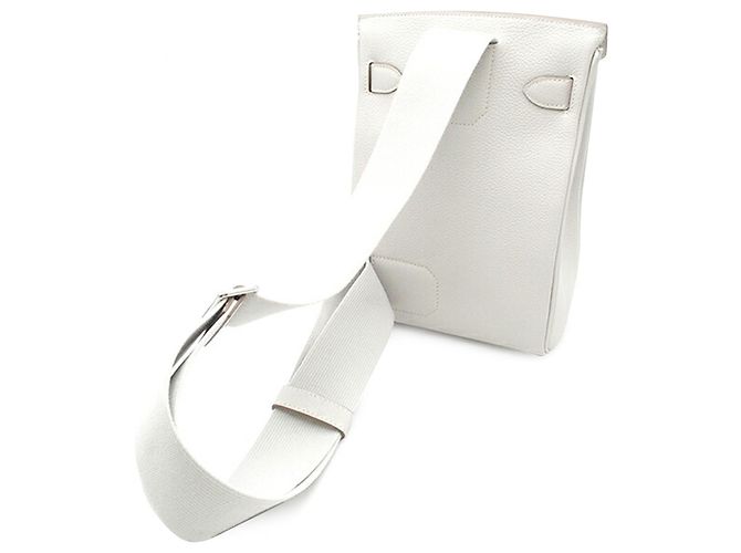 Hermès Kelly Hac A Dos PM in Togo bianco Bianco sporco - vista 2