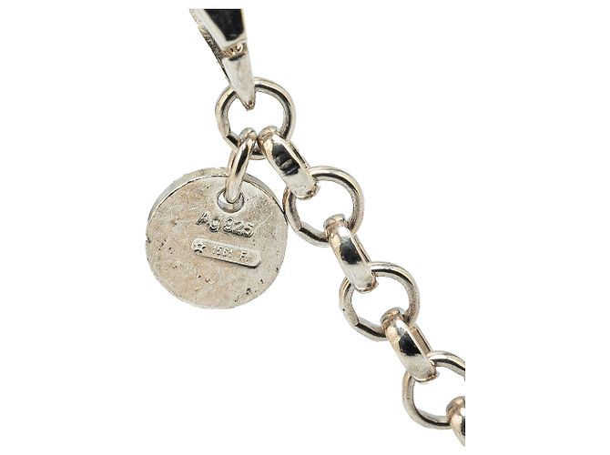 Gucci Silber Sterling Silber Interlocking G Anhänger Halskette - Ansicht 3