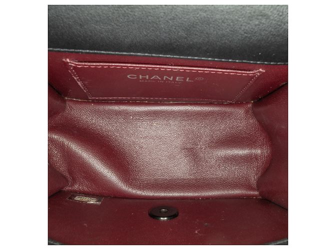 Chanel Mini Propeller in Pelle di Vitello Nera Nero - vista 4