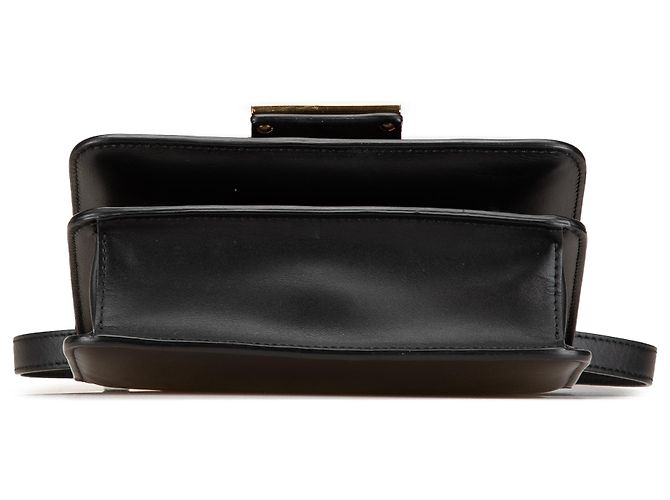 Fendi Borsa a tracolla in pelle nera con cristalli Fab Nero - vista 3