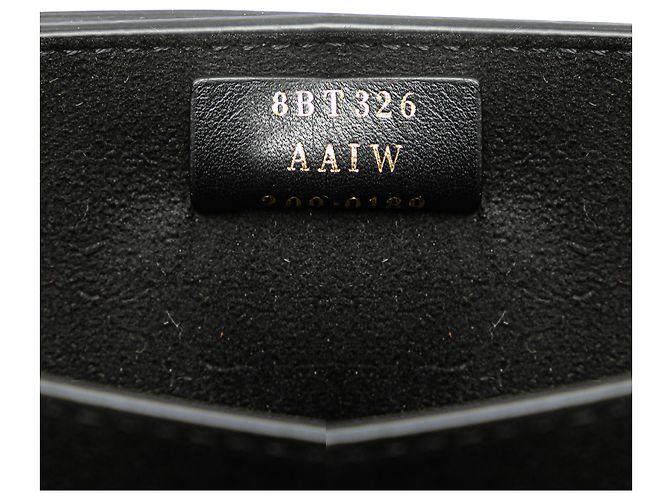 Fendi Borsa a tracolla in pelle nera con cristalli Fab Nero - vista 6
