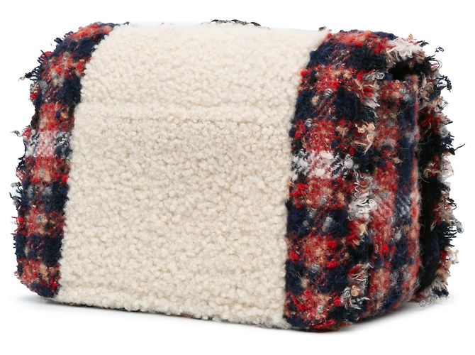 Chanel Multi CC Tweed e Shearling Flap Singolo Multicolore - vista 2