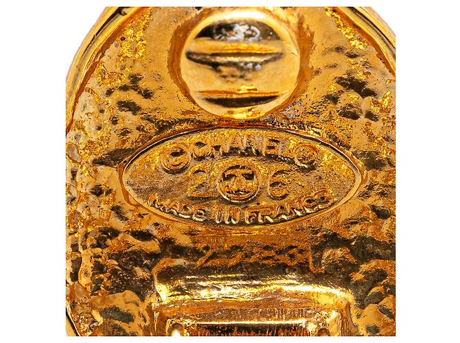 Orecchini a clip in oro placcato CC corona Chanel D'oro - vista 3