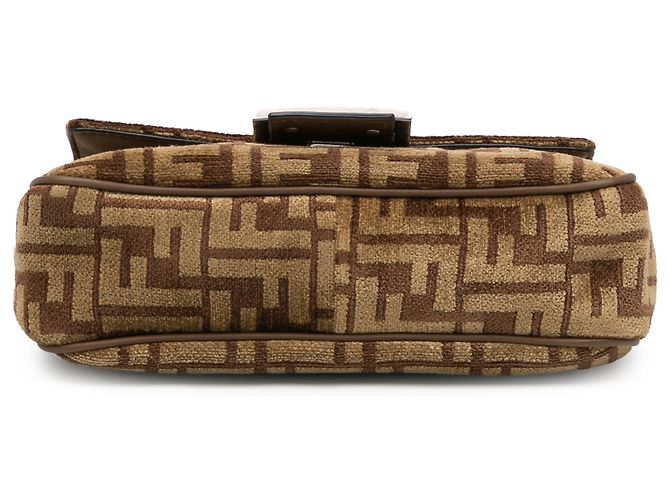 Fendi Marrone Zucca Lana Catena Midi Baguette - vista 3