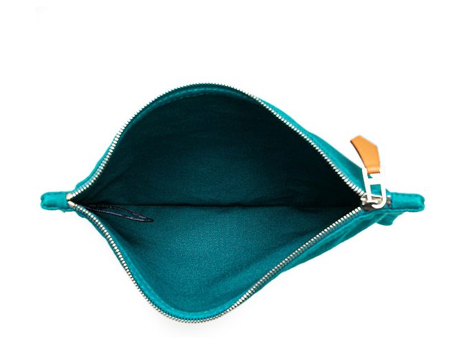 Borsa da spiaggia Hermès Green Toile Lindy GM Verde - vista 5
