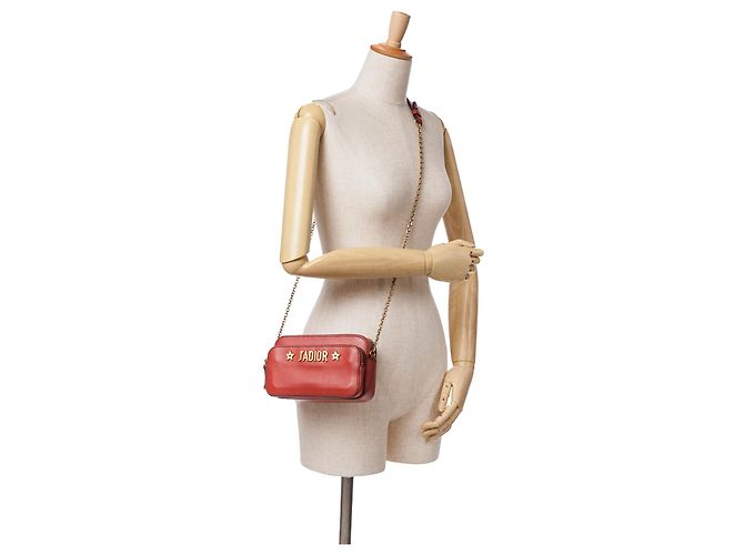 Borsa a tracolla JAdior in pelle rossa Dior Rosso - vista 10