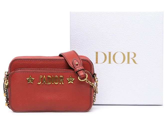 Borsa a tracolla JAdior in pelle rossa Dior Rosso - vista 11