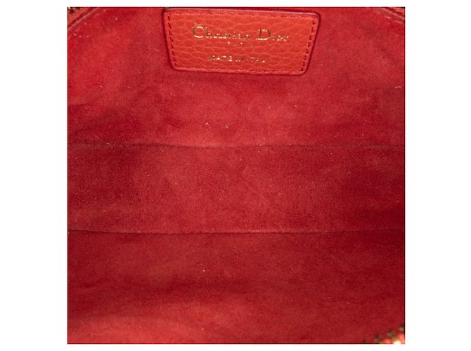 Borsa a tracolla JAdior in pelle rossa Dior Rosso - vista 4