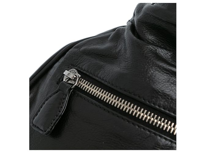 Chanel Black CC Handtasche aus Kalbsleder mit doppelter Kette Schwarz - Ansicht 7
