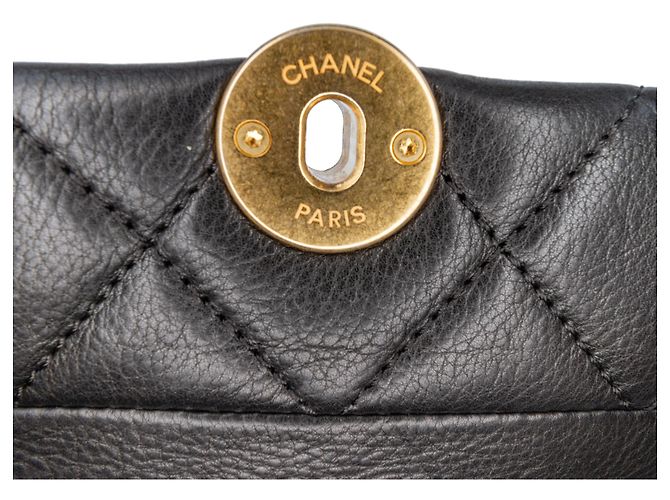 Chanel Mini Nera in Pelle Trapuntata con Perle CC Accordion Nero - vista 7