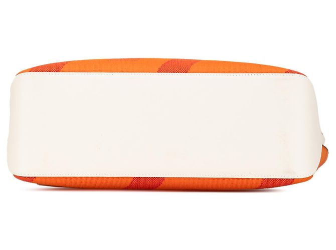 Hermès Arancione Toile H e Swift Cabas H en Biais 40 - vista 3