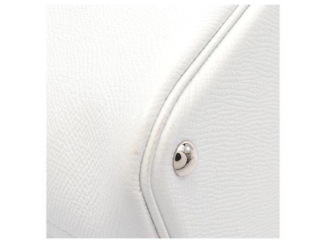 Bolide 27 in Epsom bianco di Hermès Bianco sporco - vista 7