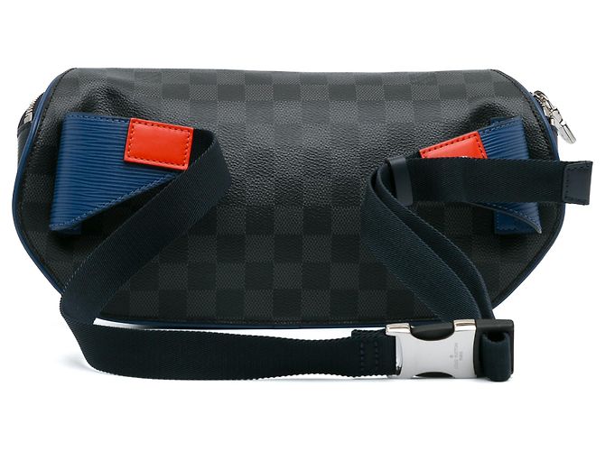 Bumbag Louis Vuitton in Epi blu Damier Graphite Blu scuro - vista 3