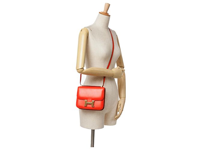 Hermès Rosso Mini Tadelakt Constance 18 - vista 9