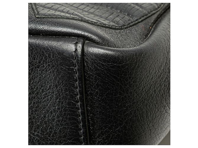 Saint Laurent Schwarz Mittel Monogramm Herz Patchwork Kettenbörse - Ansicht 10