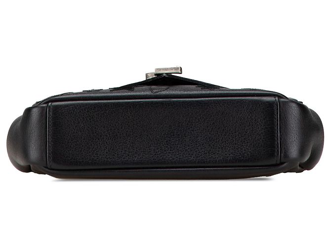 Saint Laurent Schwarz Mittel Monogramm Herz Patchwork Kettenbörse - Ansicht 3