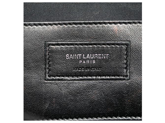 Saint Laurent Schwarz Mittel Monogramm Herz Patchwork Kettenbörse - Ansicht 5