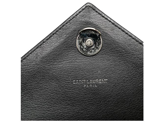 Saint Laurent Schwarz Mittel Monogramm Herz Patchwork Kettenbörse - Ansicht 7