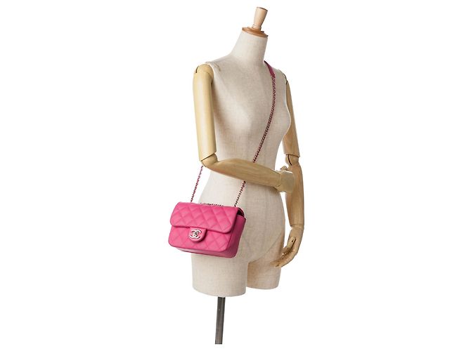 Coco rain Chanel Rosa Paris Seul Pequena Flap de Borracha Coco Chuva - vista 9