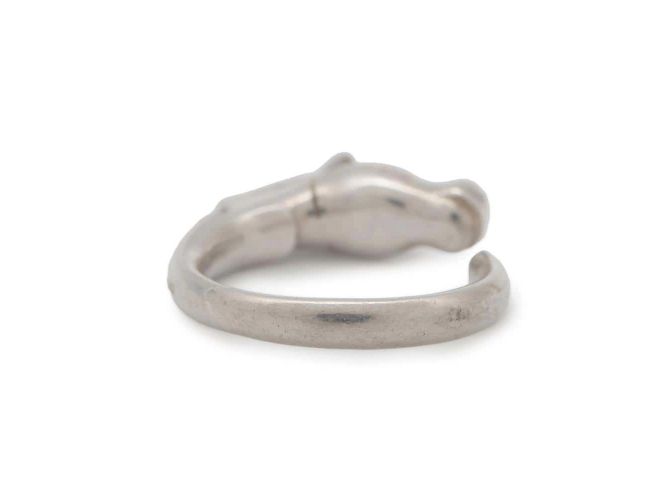Hermès Hermes Cheval Horse Band Ring Silvery - view 2