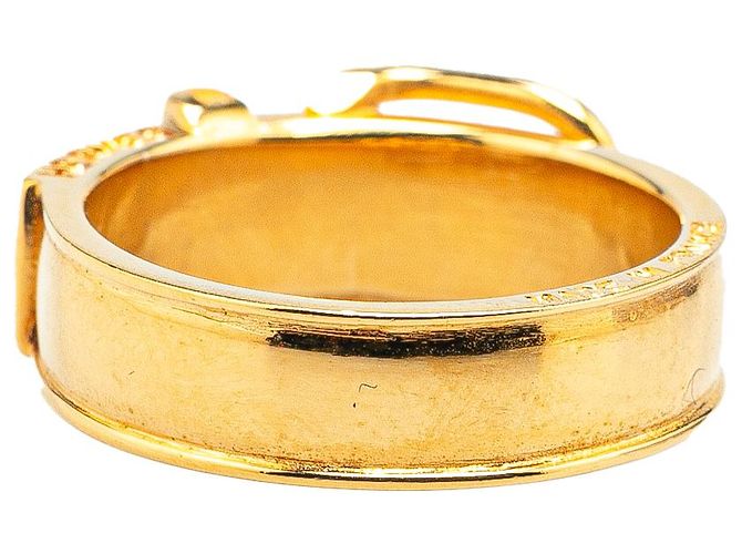 Hermès Gold Plated Buckle Modeschmuck Schalring Golden - Ansicht 3