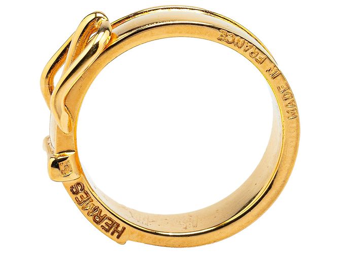 Hermès Gold Plated Buckle Modeschmuck Schalring Golden - Ansicht 4