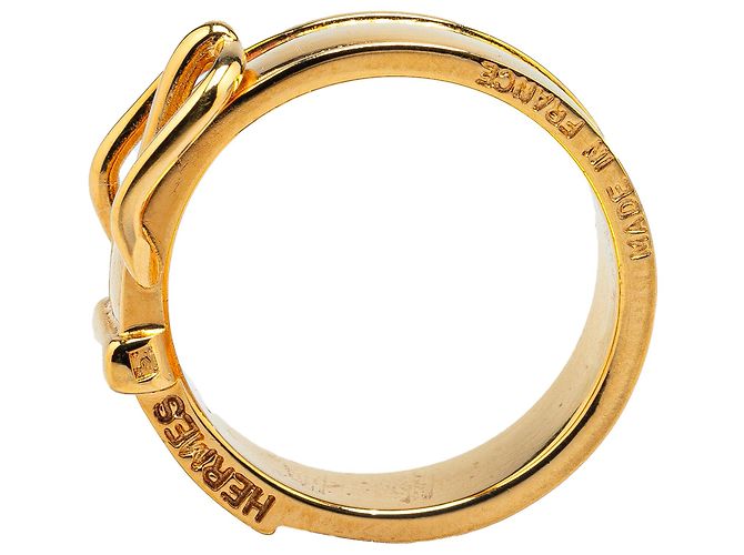 Hermès Gold Plated Buckle Modeschmuck Schalring Golden - Ansicht 5