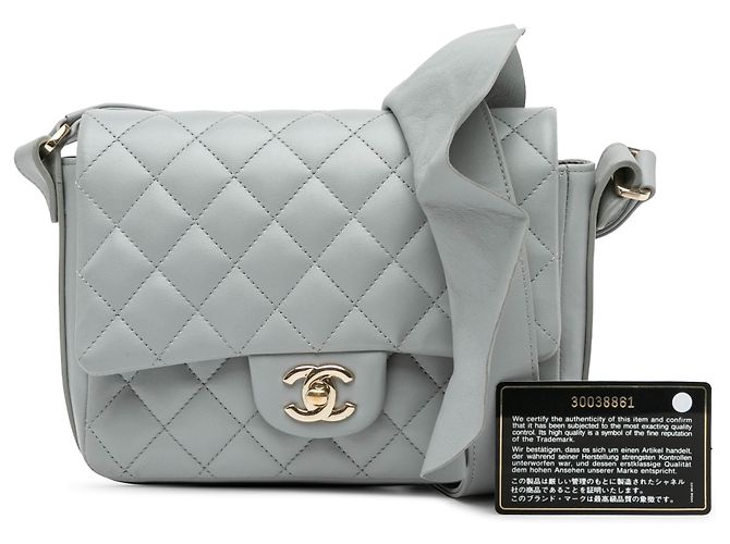Grau gesteppter Kalbsleder Bolero von Chanel Braun - Ansicht 10