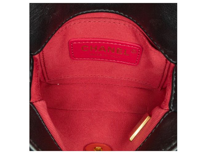 Chanel Mini Nero in Pelle Trapuntata con Catena di Cornice - vista 4