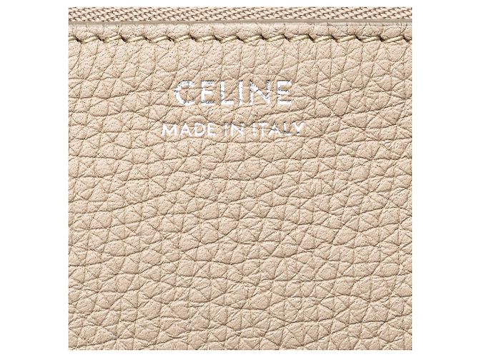 Céline Celine Big Bag Bucket in pelle beige - vista 9