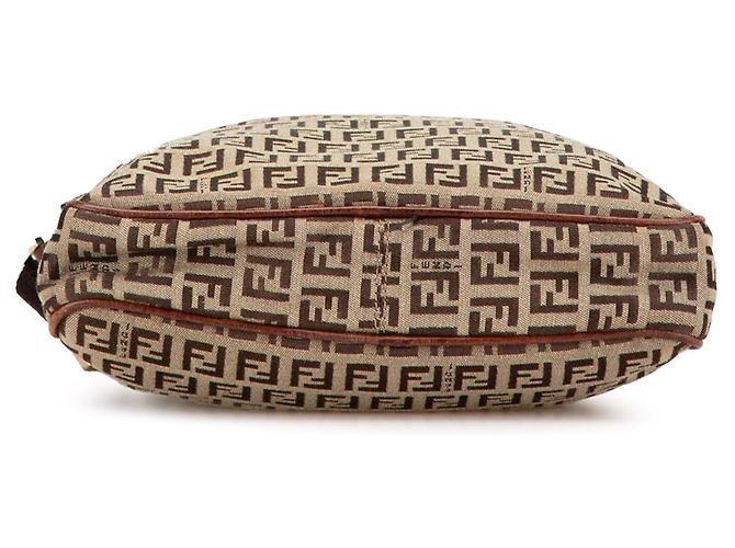 Fendi Beige Zucchino Canvas Crossbody - vista 3