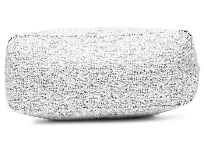 Goyard Hobo Boheme in Goyardine bianca Bianco - vista 3