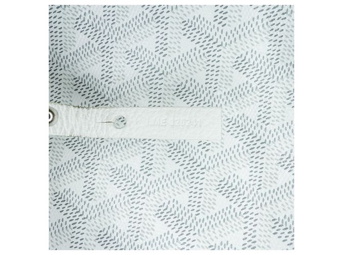 Goyard Hobo Boheme in Goyardine bianca Bianco - vista 6